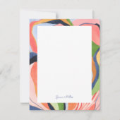 Carte de note plat personnalisée Art Abstrait colo (Devant)