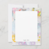 Carte de note plat personnalisée Art Abstrait colo (Devant)