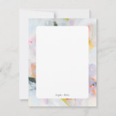 Carte de note plat personnalisée Art Abstrait colo (Devant)