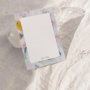 Carte de note plat personnalisée Art Abstrait colo