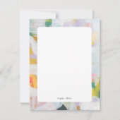 Carte de note plat personnalisée Art Abstrait colo (Devant)