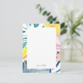 Carte de note plat personnalisée d'art Abstrait tr (Debout devant)