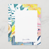 Carte de note plat personnalisée d'art Abstrait tr (Devant / Derrière)