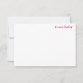 Carte de note plat Pink and Red Polka (Devant)