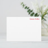 Carte de note plat Pink and Red Polka (Debout devant)