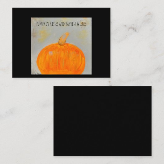 Carte de note plat pour citrouille (Devant / Derrière)