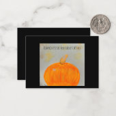 Carte de note plat pour citrouille (Devant/Arrière en situation)