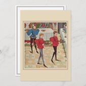 Carte de note plat pour la fête médiévale (Devant / Derrière)