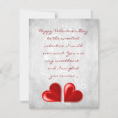 Carte de note plat Red Valentine Hearts (Devant)