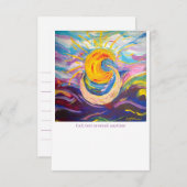 Carte de note plat "Sun and Moon" (Devant / Derrière)