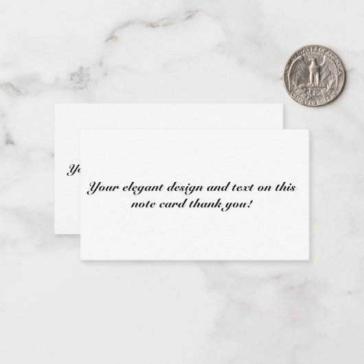 Carte de note plate (Devant/Arrière en situation)