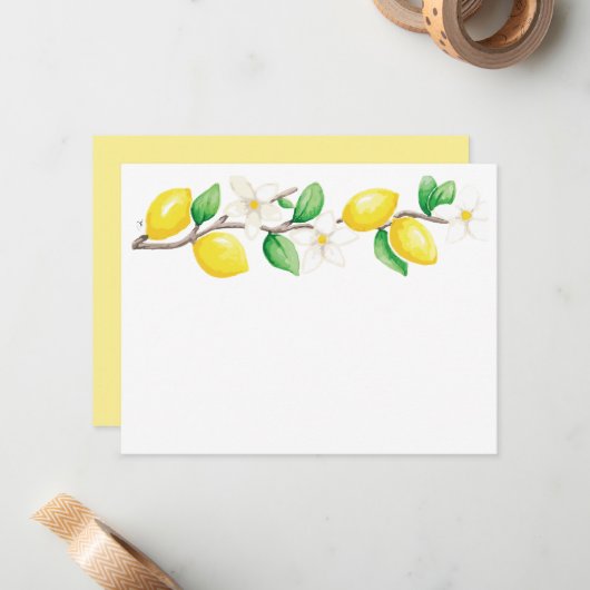 Carte de note plate (Devant/Arrière en situation)