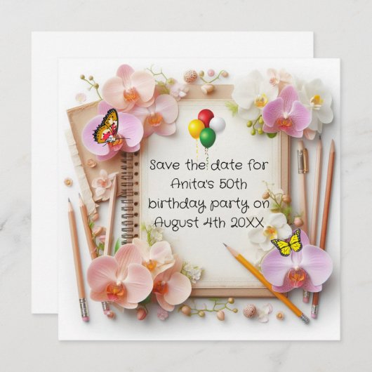 Carte de note plate (Devant / Derrière)