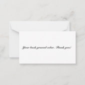 Carte de note plate (Dos)