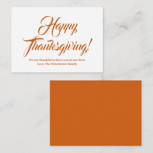 Carte de note plate (Devant / Derrière)