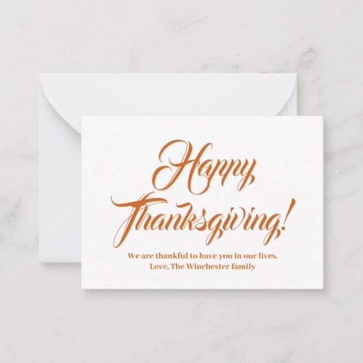 Carte de note plate (Devant)