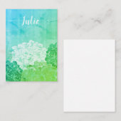 Carte de note plate Bright Hydrangea Blooms (Devant / Derrière)