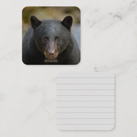 Carte de note plate de 6,4 cm x 6,4 cm (Devant / Derrière)
