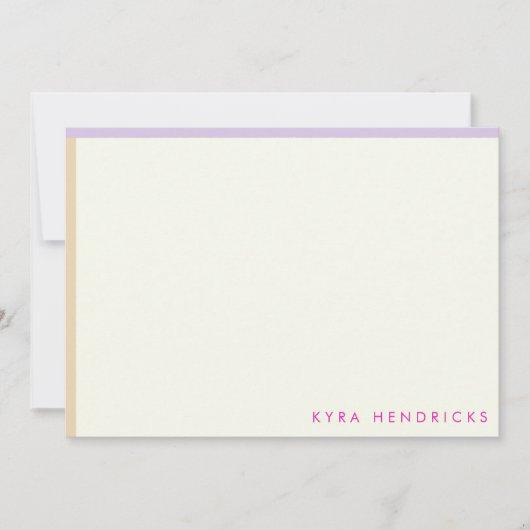 Carte de note plate de bande de la méthode Preppy (Devant)