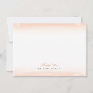 Carte de note plate de corail de Merci de