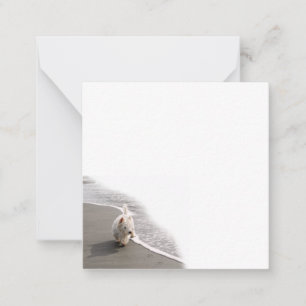 Carte de note plate de la photo Westie