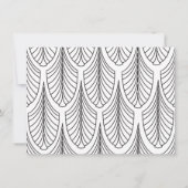 Carte de note plate de Merci de style d'art déco (Dos)