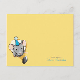 Carte de note plate de port de Merci de casquette