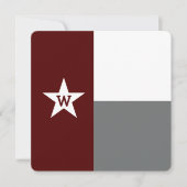 Carte de note plate Maroon & Grey Texas (Devant)