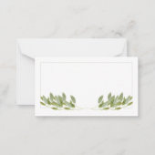 Carte de note plate SAGE 3,5x2 / horizontale (Devant)