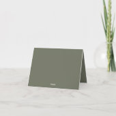 Carte de note pliable verte Moss minimale - person (Dos)