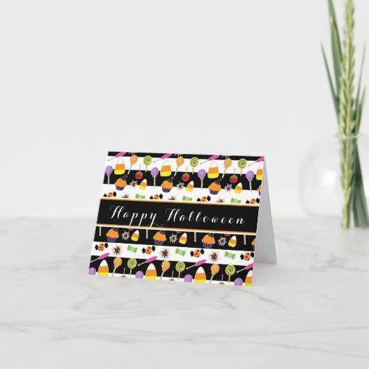 Carte de note pliante Halloween Candy & Sweets (Devant)