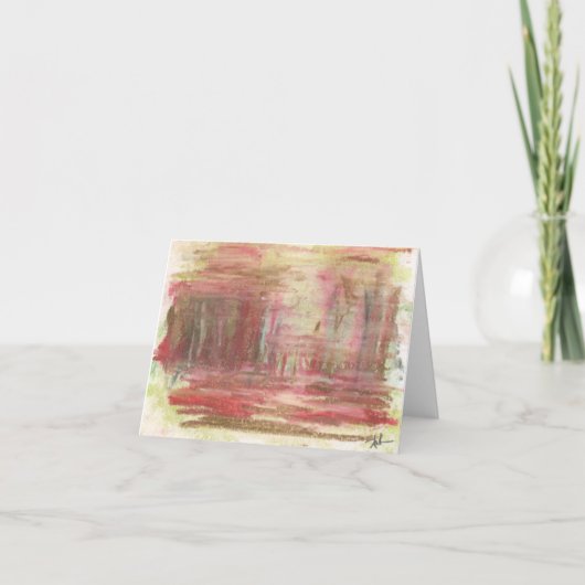 Carte de note pliée 4 pouces x 5,6 pouces - "Bosqu (Devant)