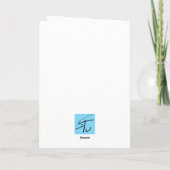 Carte de note pliée à l'encre alcoolique Blue Rock (Dos)