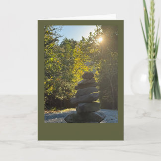 Carte de note pliée - Coucher de soleil