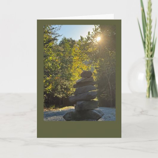 Carte de note pliée - Coucher de soleil (Devant)