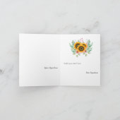 Carte de note pliée de tournesol (Intérieur)