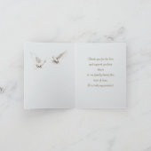 Carte de note pliée du Merci de la Sympathie du Ch (Intérieur)