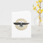 Carte de note pliée Eagle Mandala (Fleur jaune)