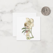 Carte de note pliée Flower (Devant/Arrière en situation)