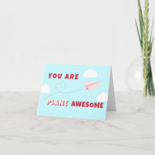 Carte de note pliée incroyable pour l'avion de la 