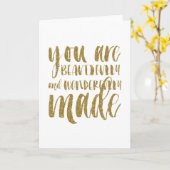 Carte de note pliée inspirée de parties (Fleur jaune)