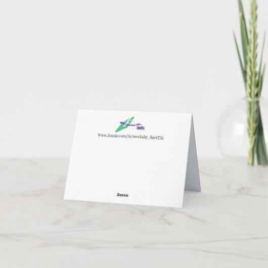 Carte de note pliée : Jour de brume (Dos)