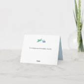 Carte de note pliée : Lizard de couleur orientale (Dos)