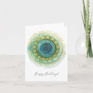Carte de note pliée Mandala Holiday Peace