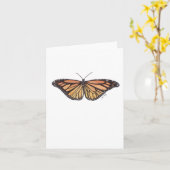 Carte de note pliée Monarch d'été (Fleur jaune)