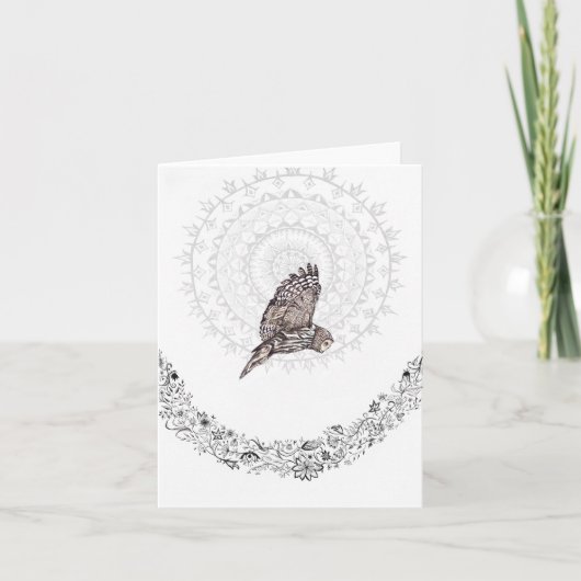 Carte de note pliée Owl Dreams (Devant)