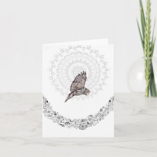 Carte de note pliée Owl Dreams