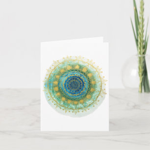 Carte de note pliée Peace Mandala