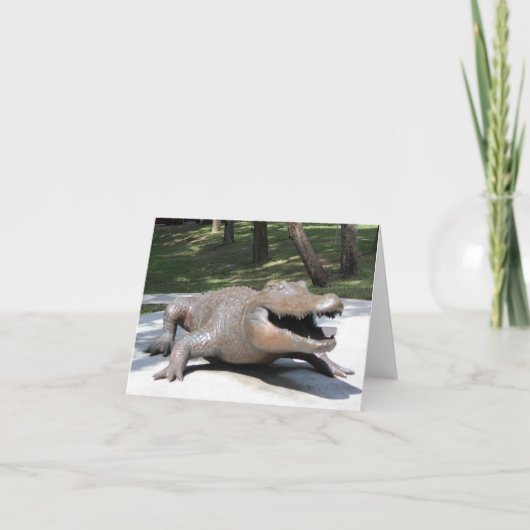 Carte de note pliée photo Alligator (Devant)