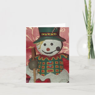 Carte de note pliée photo Snowman